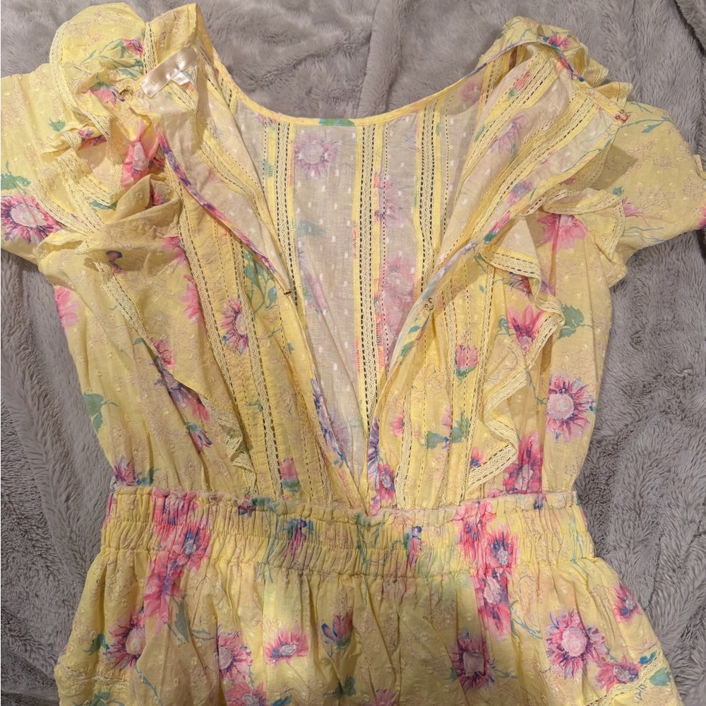 Floral Yellow LSF Dress - Picture 2 of 2